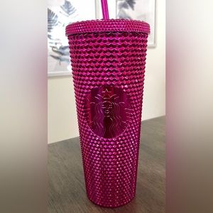 Pink Starbucks 2022 Holiday Studded Tumbler